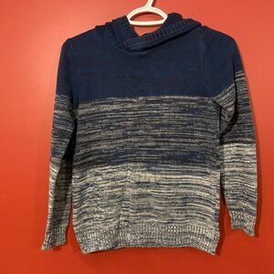 ⭐4 FOR $20⭐ Retrofit Boy's Blue / Grey Knit Hooded Sweater - Size Medium (10/12)